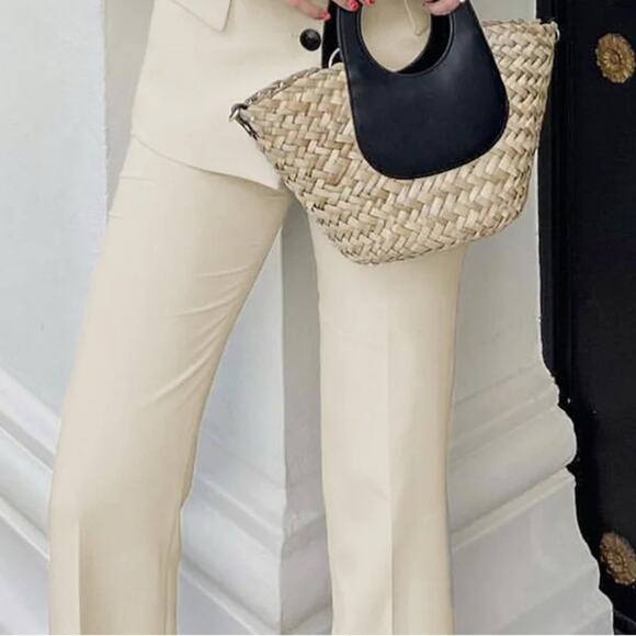 NWT classic tailored COMMENSE buttery ivory pants XL - Picture 3 of 10